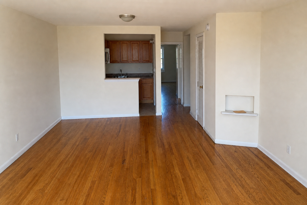 Generic empty Forest Hills apartment prepared for a move-out cleaning checklist