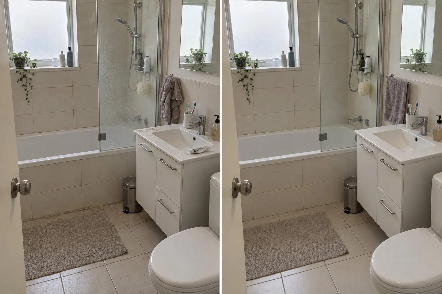 Bathroom after cleaning